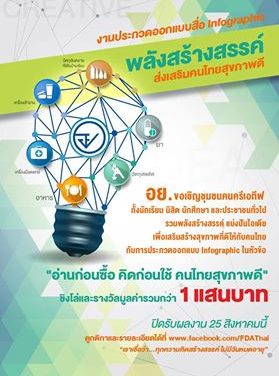 ประกวดออกแบบ Infographic “พลังสร้างสรรค์ ส่งเสริมคนไทยสุขภาพดี”